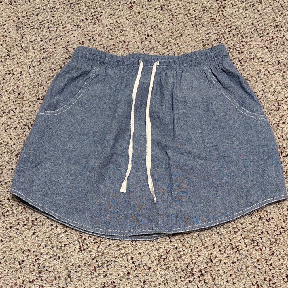 dELiA*s Light Blue Chambray Drawstring Skirt